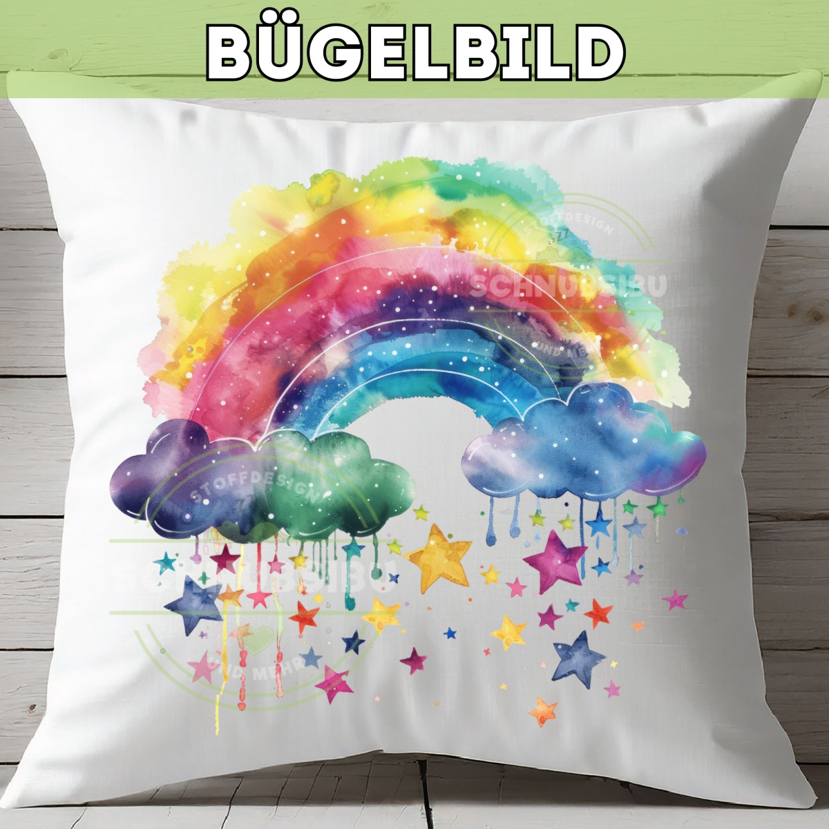 Bügelbild Regenbogen